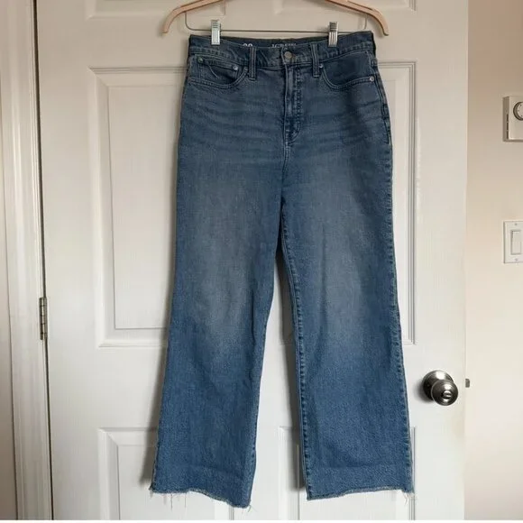 J.Crew Slim Wide-Leg Jean in Lakeshore Wash Size 28 - Picture 1 of 6